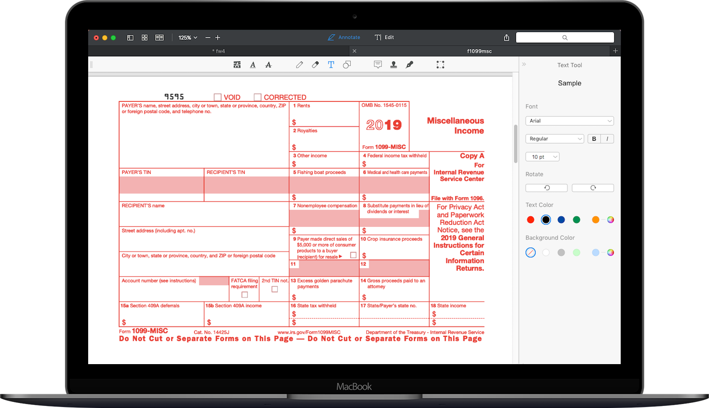 Das Irs Formular 1099 Misc 2018 2019 Ausfullen Pdf Expert