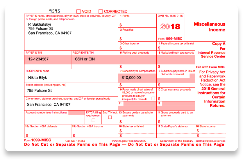How to fill out IRS 1099 MISC 2017-2018 form | PDF Expert