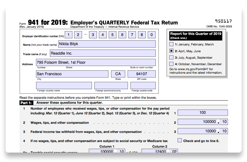 941 tax form
 Das IRS-Formular 15 15 ausfüllen | PDF Expert