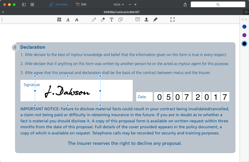 add signature to pdf chrome