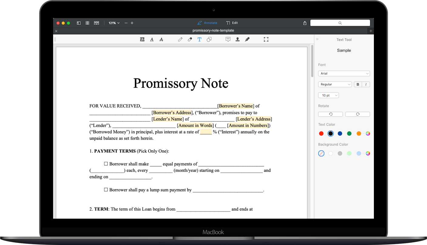 Free Promissory Note Template  Download Secured Promissory Note PDF