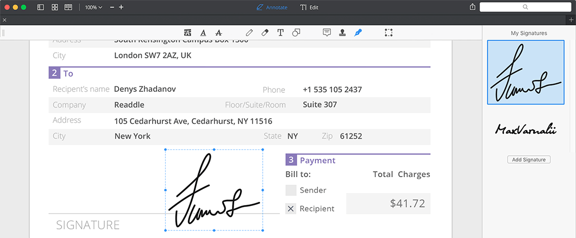 program for digital signature mac