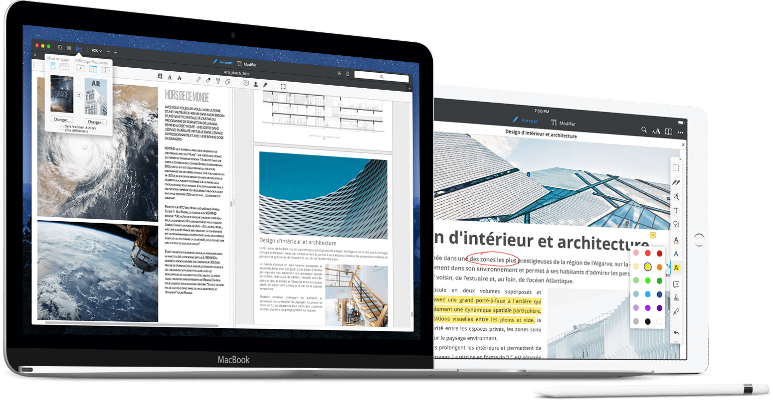 Annoter des PDF et Split View