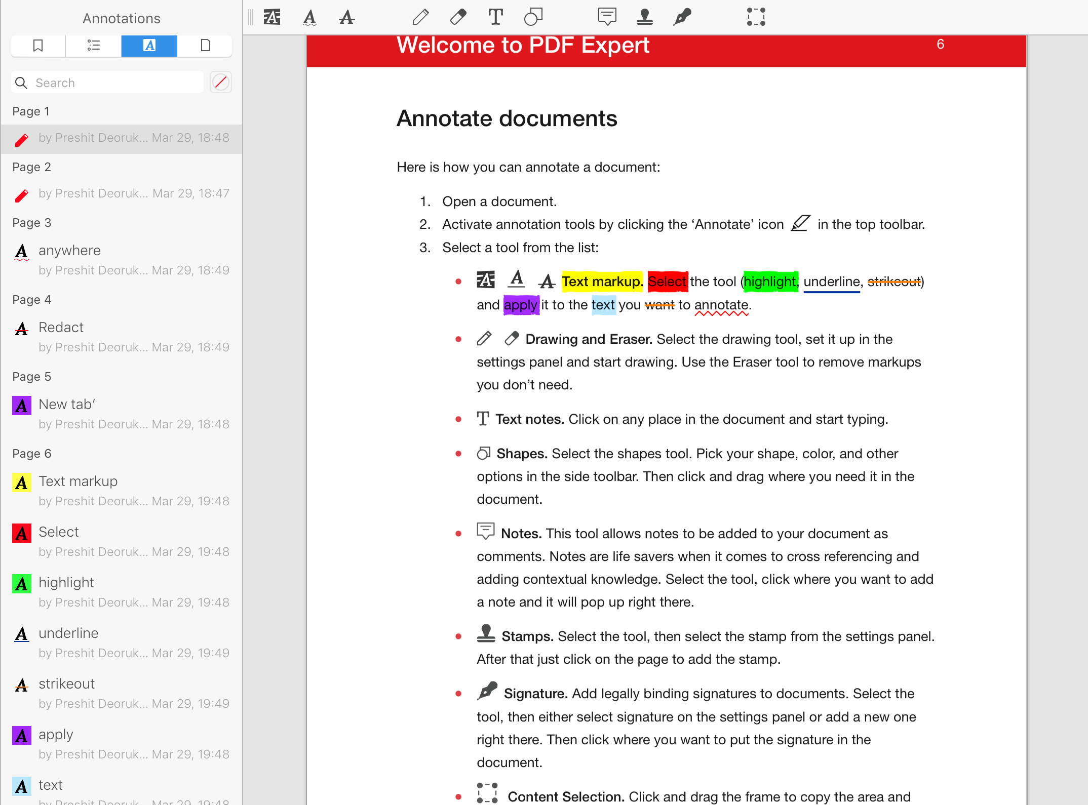 pdf expert export annotations